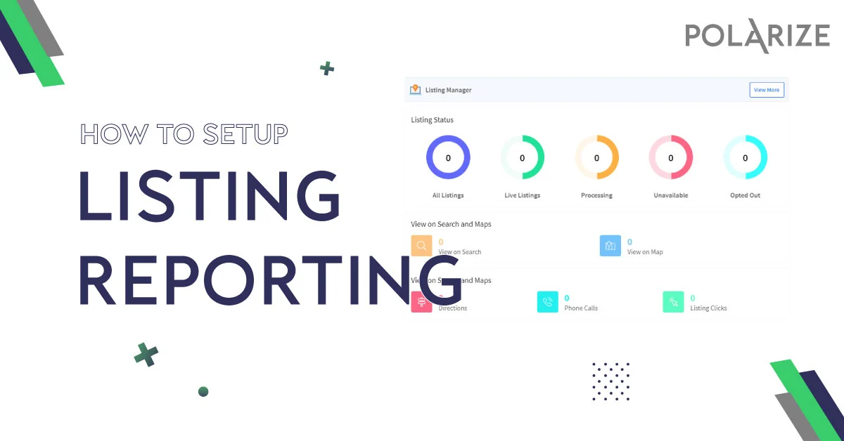How to set up Listing Manager reporting in our Dashboard